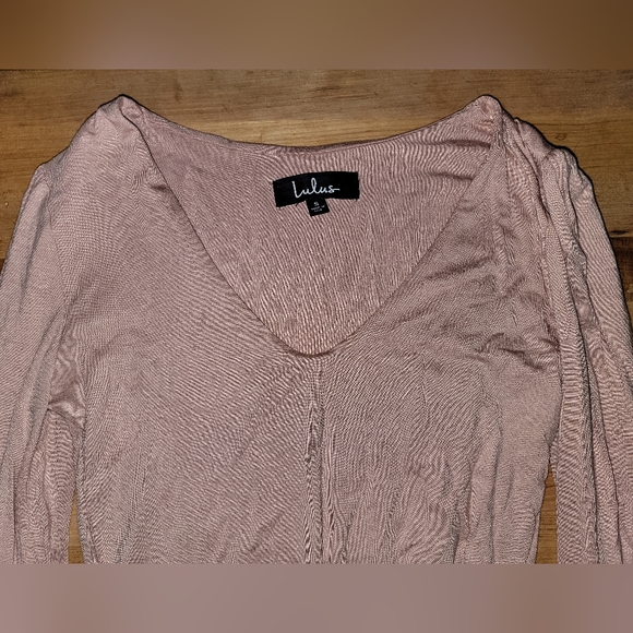 Lulu’s V-Neck, Balloon Sleeve, Long sleeve bodysuit, size S - Picture 5 of 8